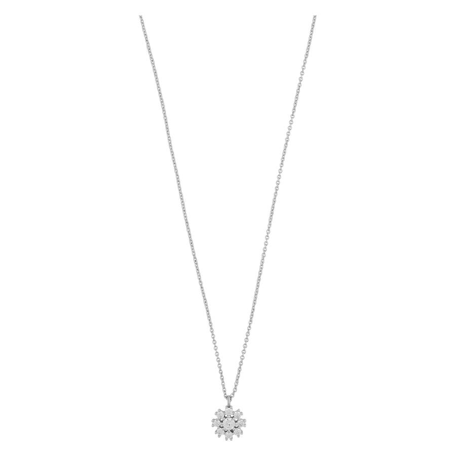 Snö Of Sweden Trinnie Small Pendant Necklace Silver/Clear 42cm