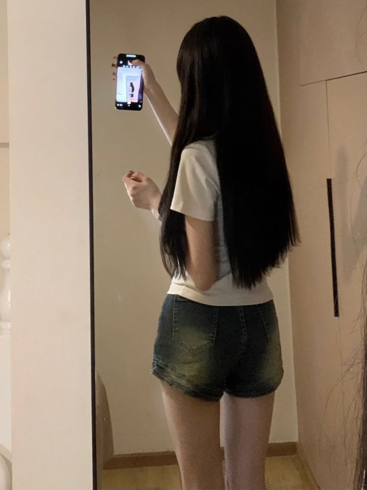 Girliepairs - Lage denim hotpants