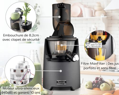 Pack extracteur Kuvings EVO820 Gris Mat Anthracite   kit à sorbets et smoothies : Cuisine et Maison