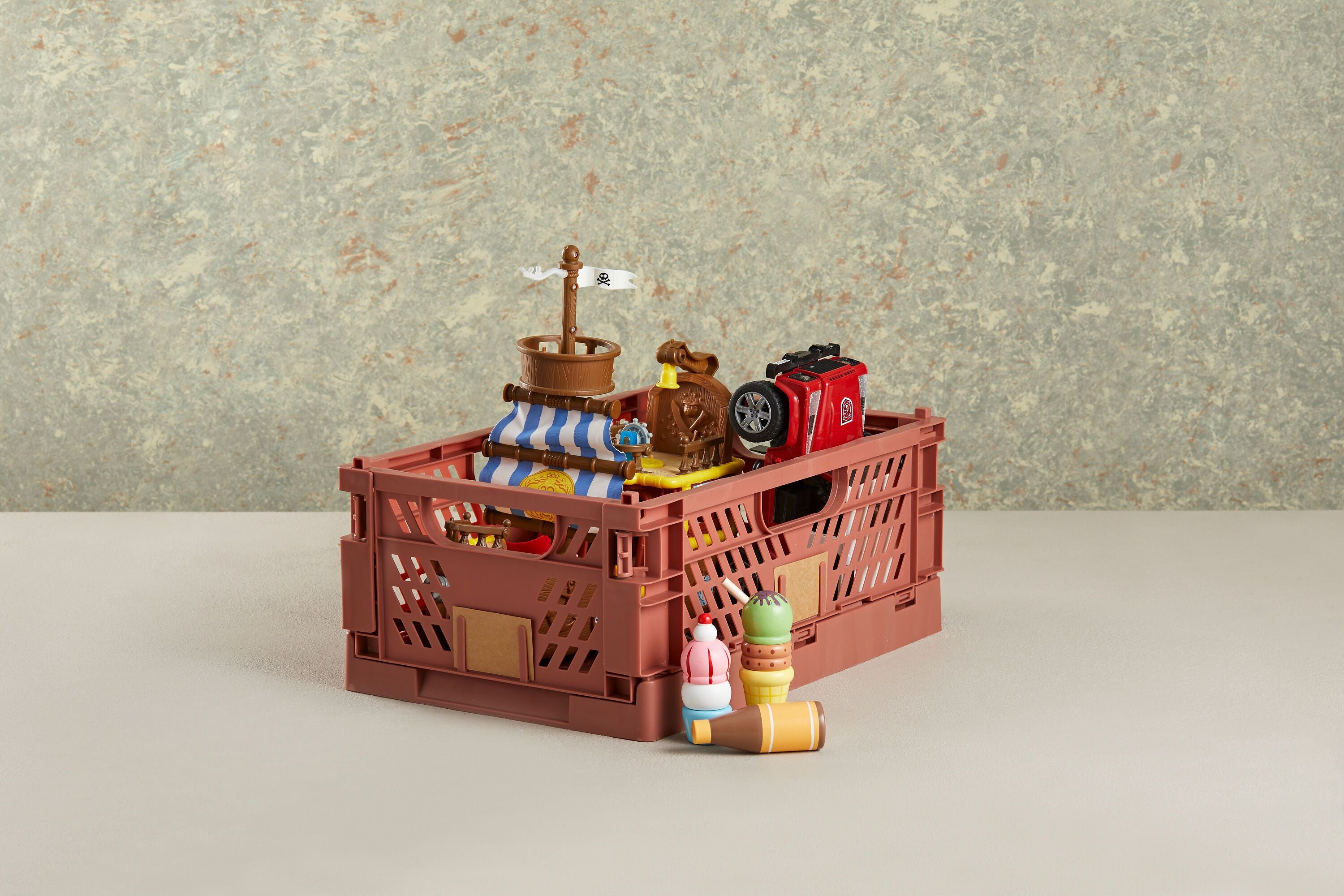 FELIX Klappbox rotbraun 33x24.5x15 cm - Rost / B: 33.0 cm x T: 24.5 cm x H: 15.0 cm