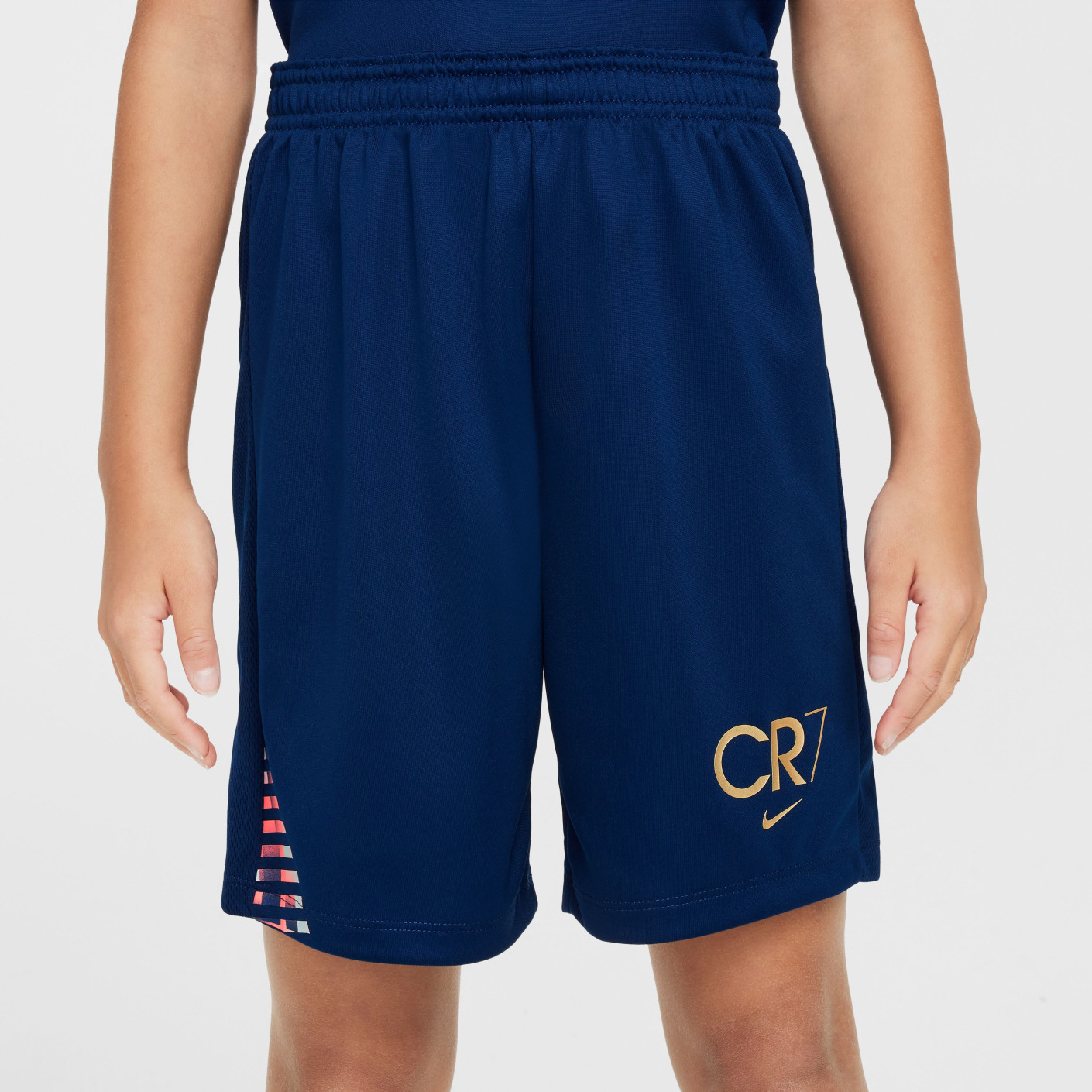 Nike CR7 Academy Trainingsbroekje Kids Donkerblauw Lichtroze Goud