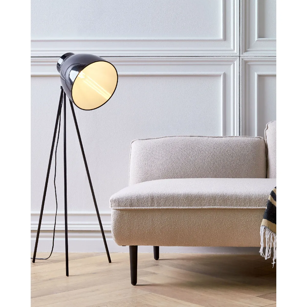 Beliani Lampadaire Tamega - Métal Noir