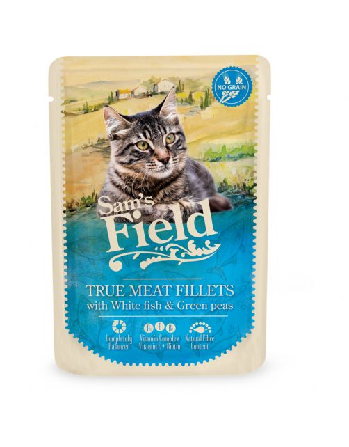 Sam's Field Cat Maaltijdzakjes True Meat Filets 85 g - Kattenvoer