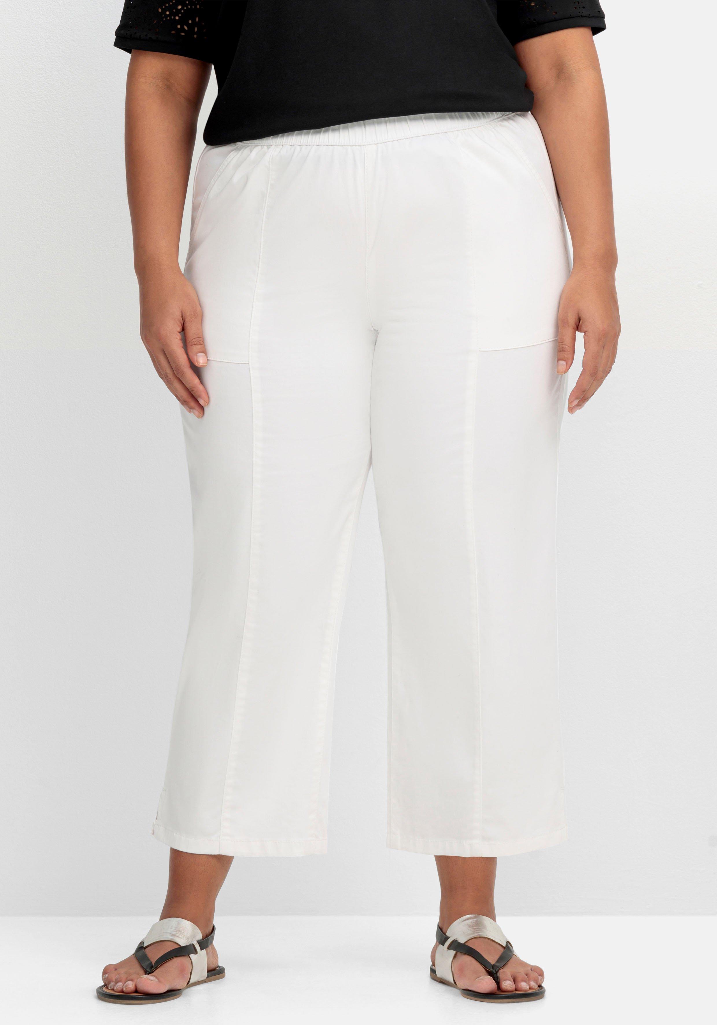 Weite 7/8-Hose mit Gummizugbund
