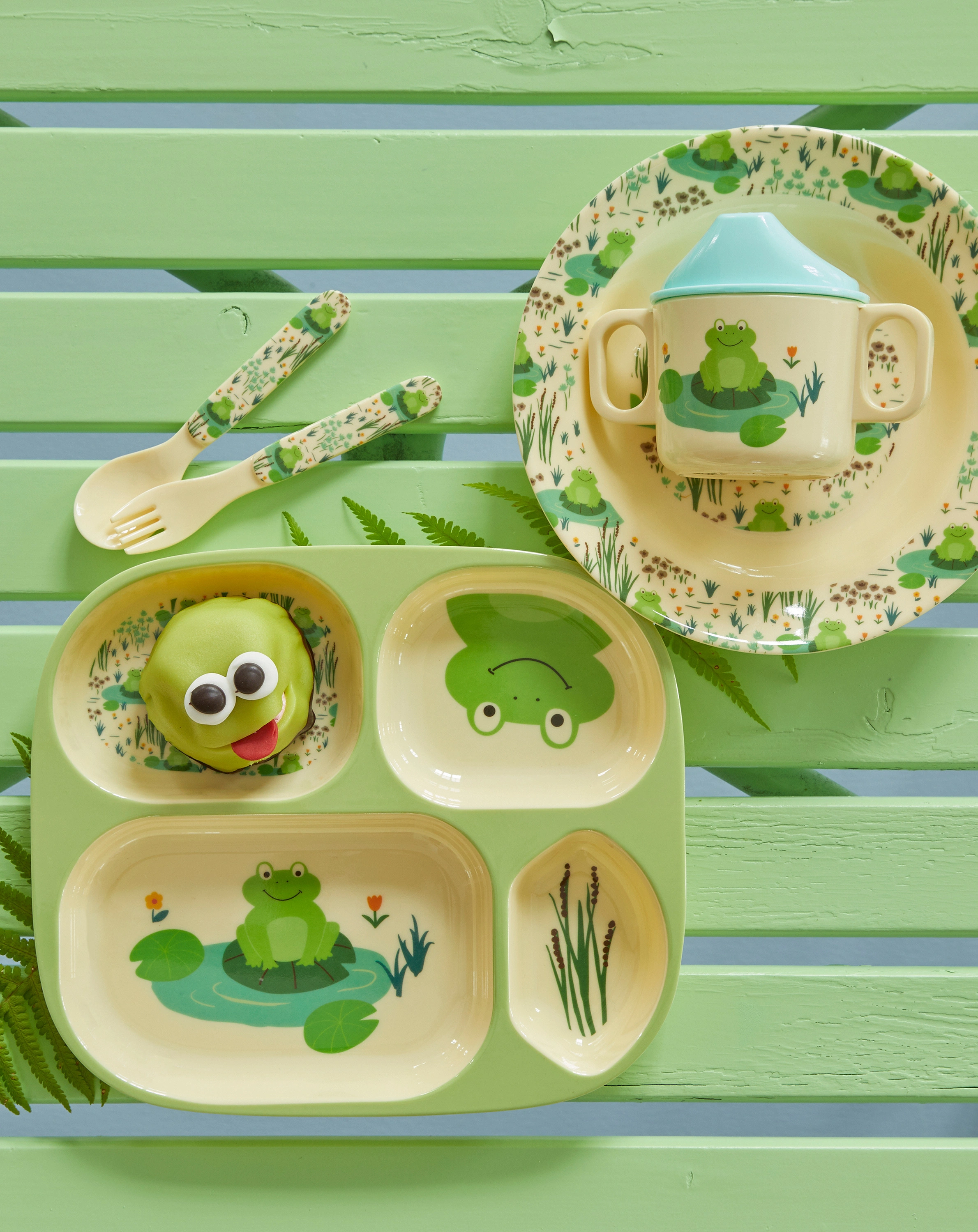Melamin-Suppenteller FROG in bunt
