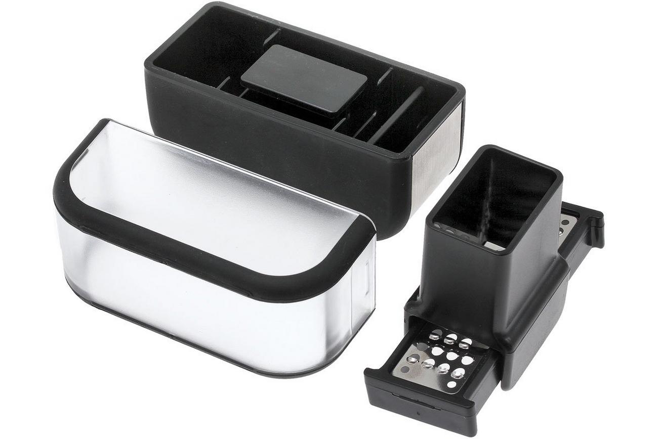 Microplane Garlic Cutter, knoflookrasp, zwart