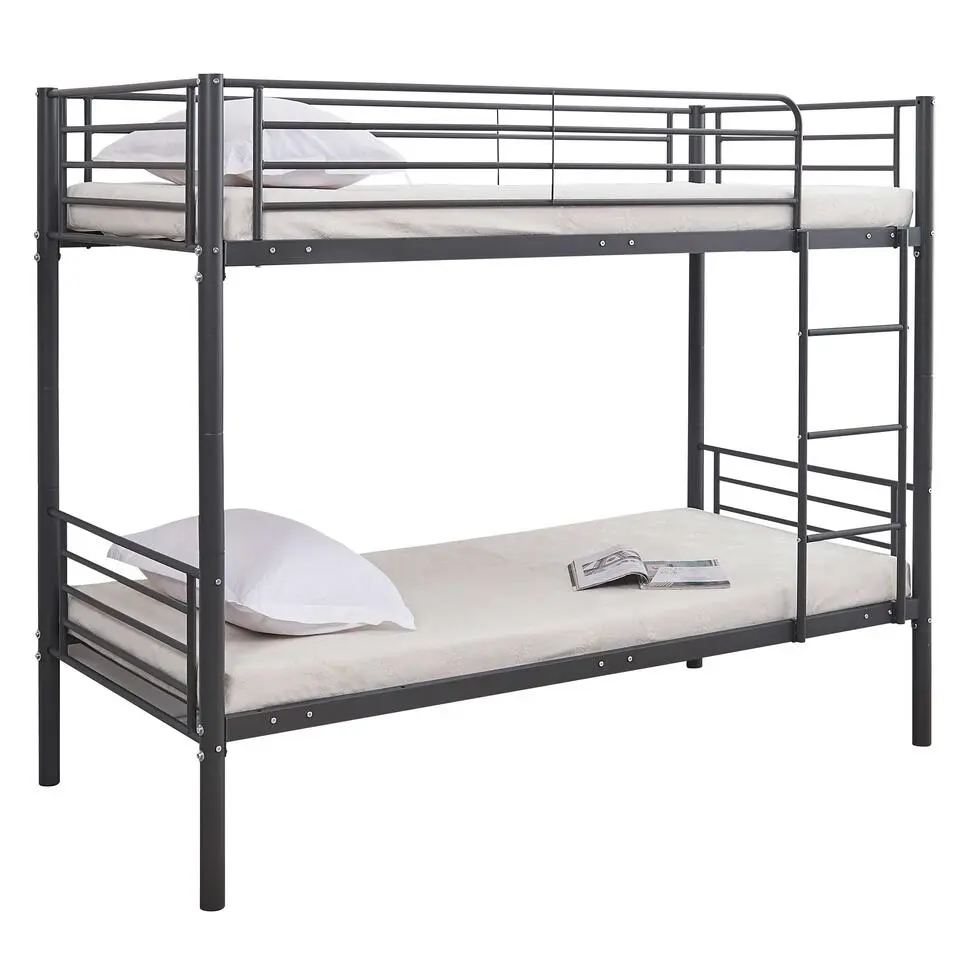 Stapelbed Dixie 90x200cm - metaal - mat zwart