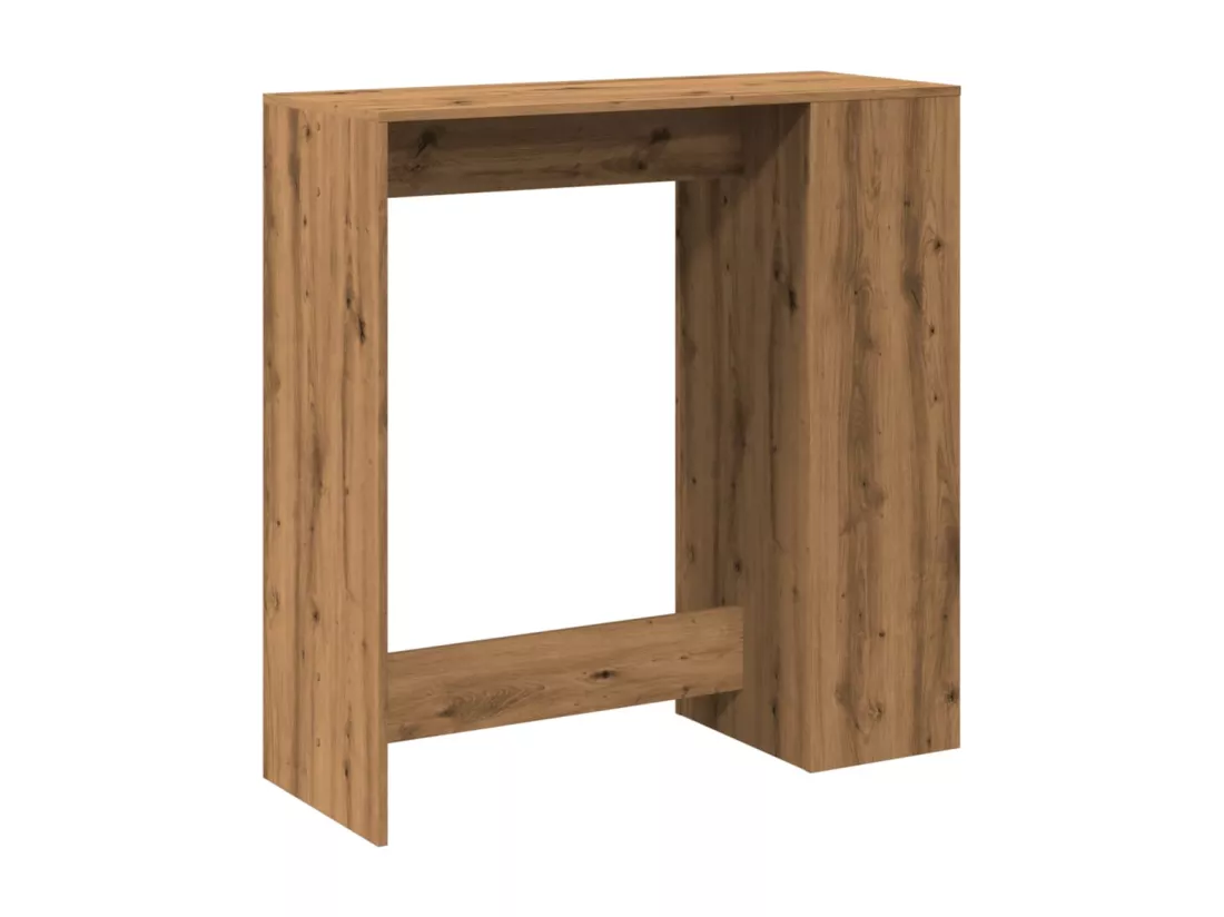 Table de bar avec étagères chêne artisanal bois d'ingénierie