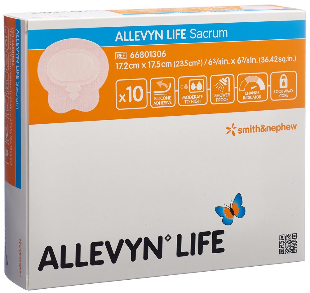 ALLEVYN Silikon-Schaumverband<br>10 Stück, 17.2x17.5cm