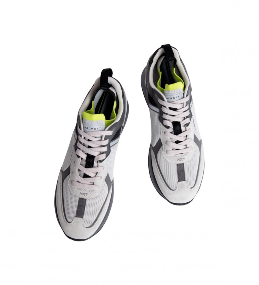 Tênis Hackett H-Runner Tech Pro em couro, cinza