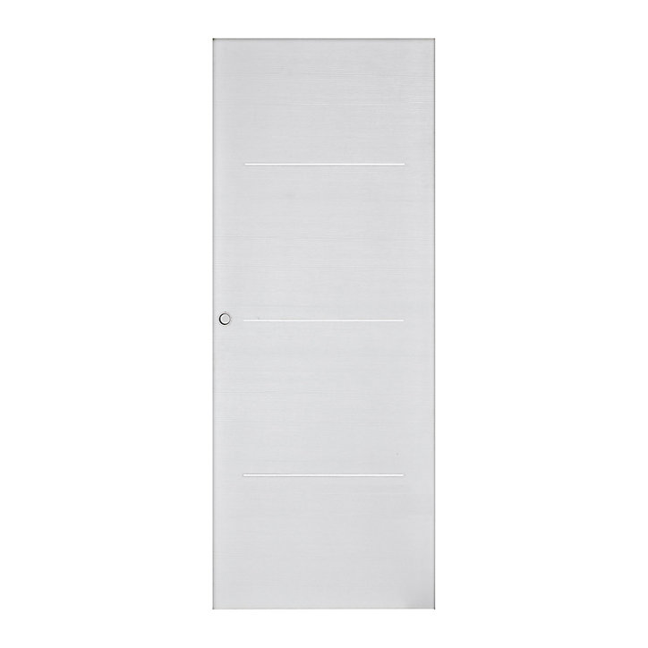 Porte coulissante Triaconta blanchi H.204 x l.93 cm