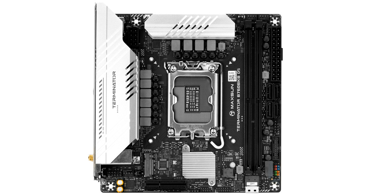 MAXSUNMS-Terminator B760BKB D5 WIFI socket 1700 moederbord  (Zwart, RAID, 2.5 Gb-LAN, WLAN, BT, Sound, µATX)