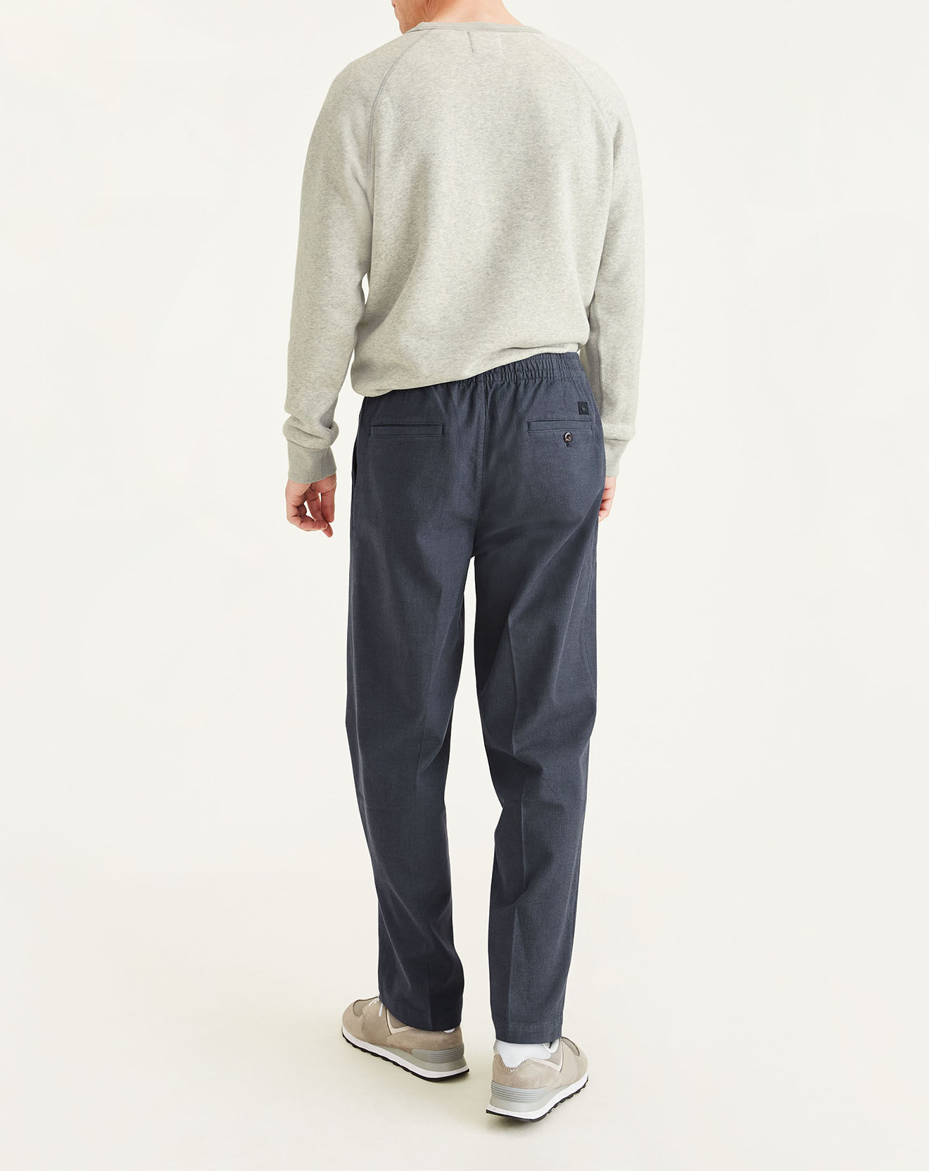 Dockers Pantalon en Coton Bio Pull On Tapered imprimé bleu marine