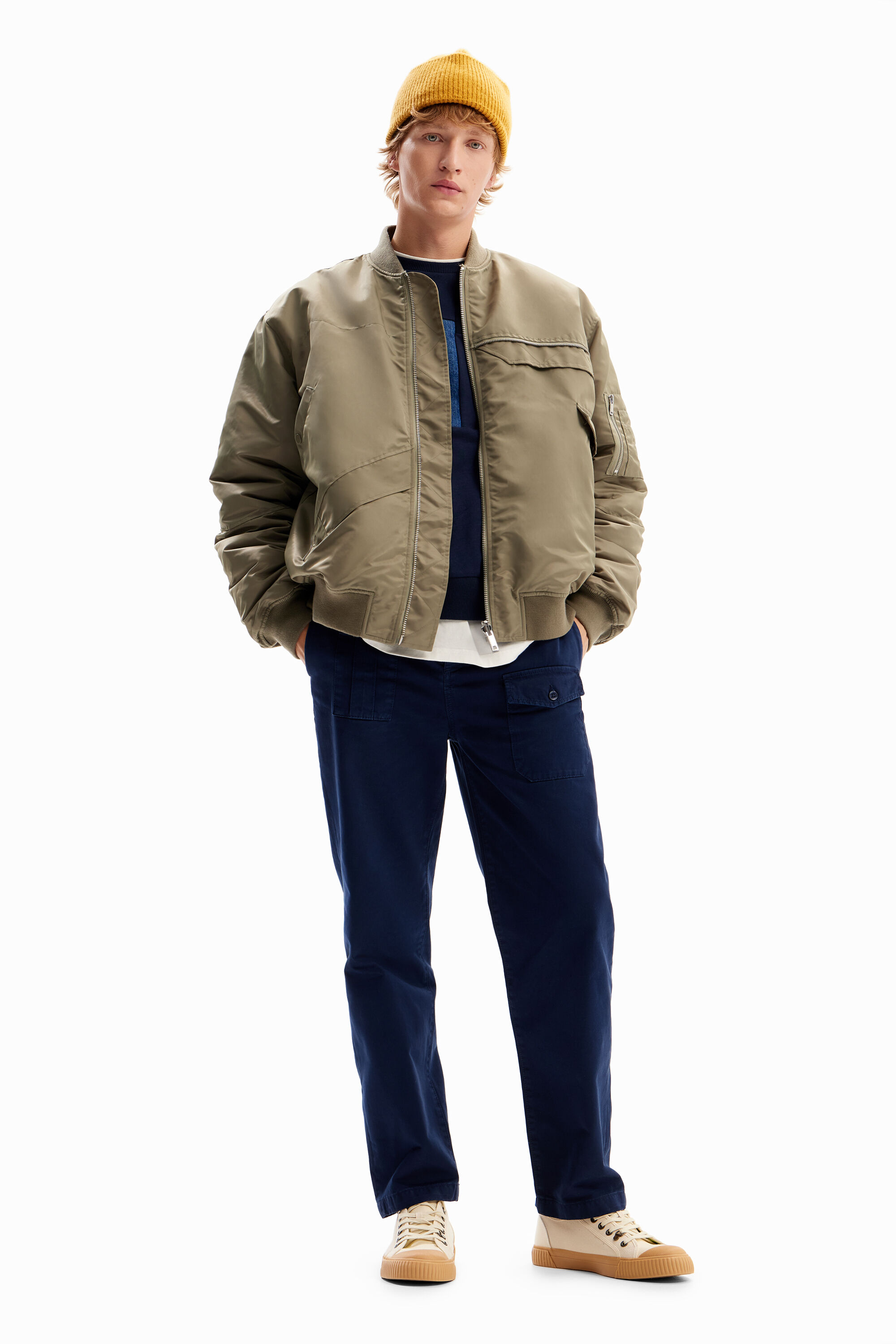 Jaqueta bomber reversível