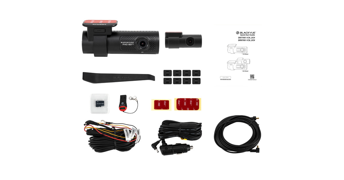 BlackVueDR770X-2CH II Full HD Cloud, 64GB dashcam  (Zwart, Full HD (voor + intern) | Wi-Fi | Cloud | GPS | Dual Sony sensoren)