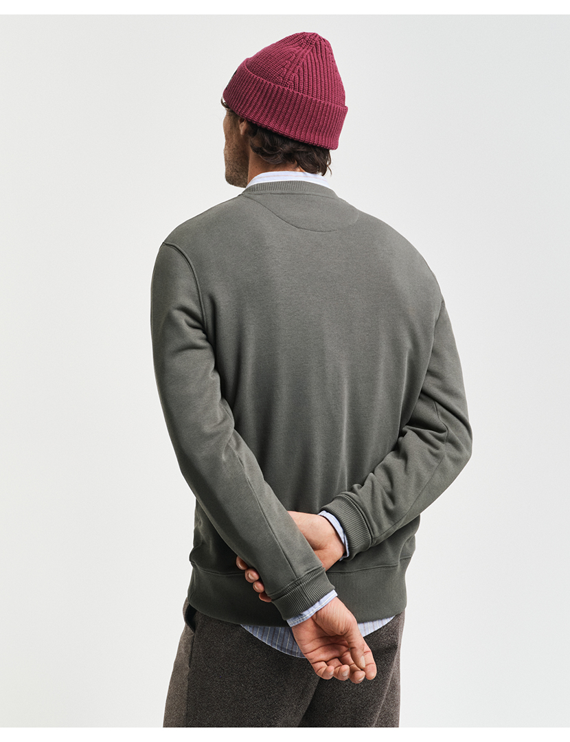 Dark Green Embossed Sweatshirt
