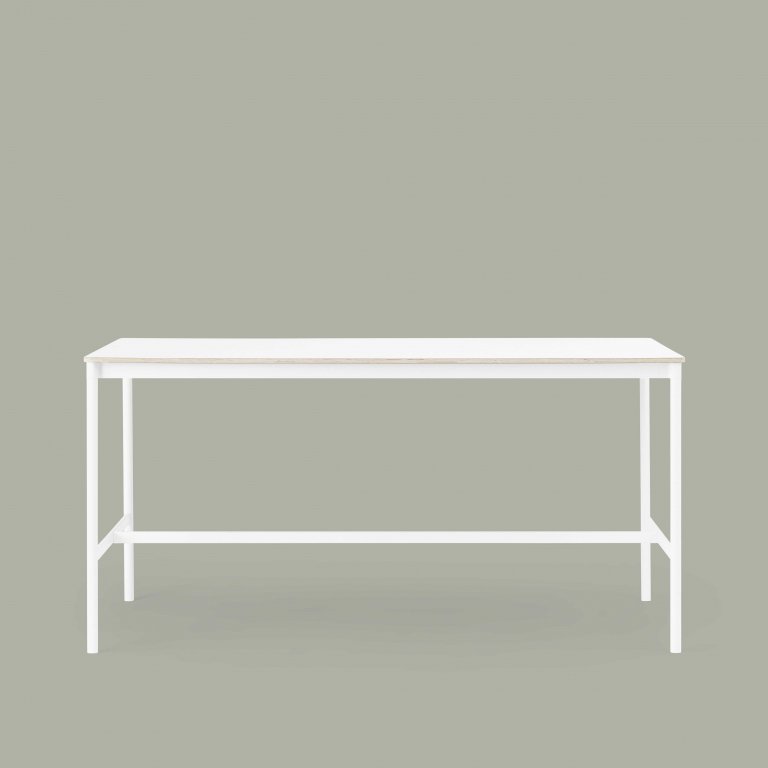 Muuto Base Low statafel 190x85 zwart, multiplex rand