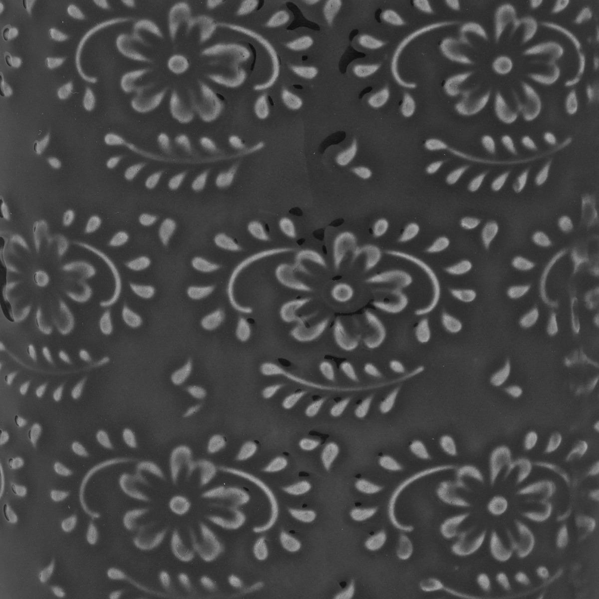 VASE CERAMIQUE 3D LUMIERE D HIVER GRIS H.21CM
