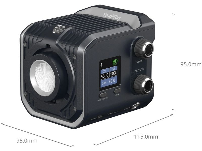 Smallrig Dauerlicht RC 100C COB Pro Version LED-Leuchte mit schlankem, kubischem Design