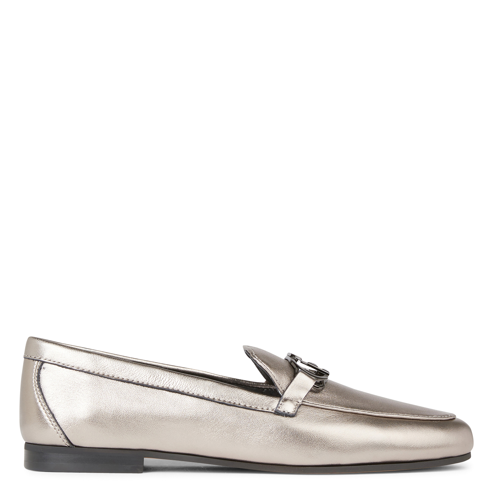 EMEL 01 - Mocassins en cuir métallisé| Argent