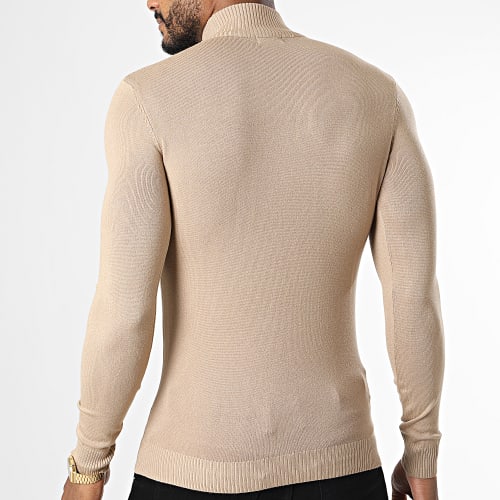 Pull Col Montant ZW013 Camel Clair