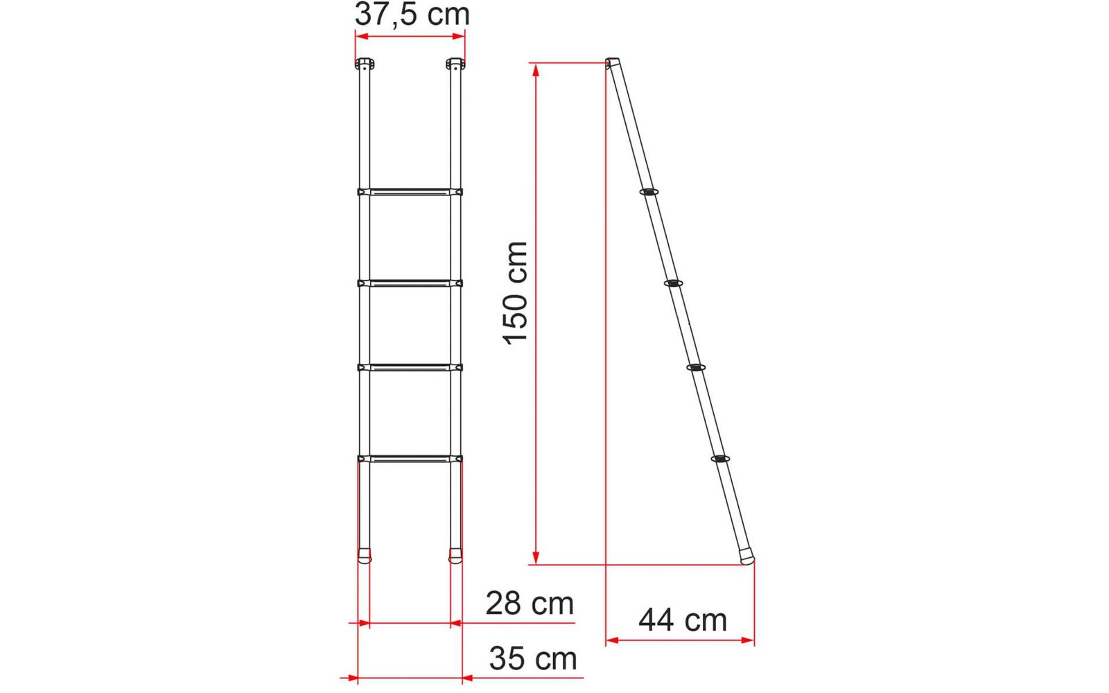 Fiamma Leiter Deluxe 4 B