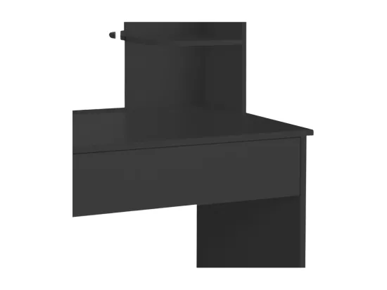 Coiffeuse table de maquillage moderne noire miroir LED ESMERALDA