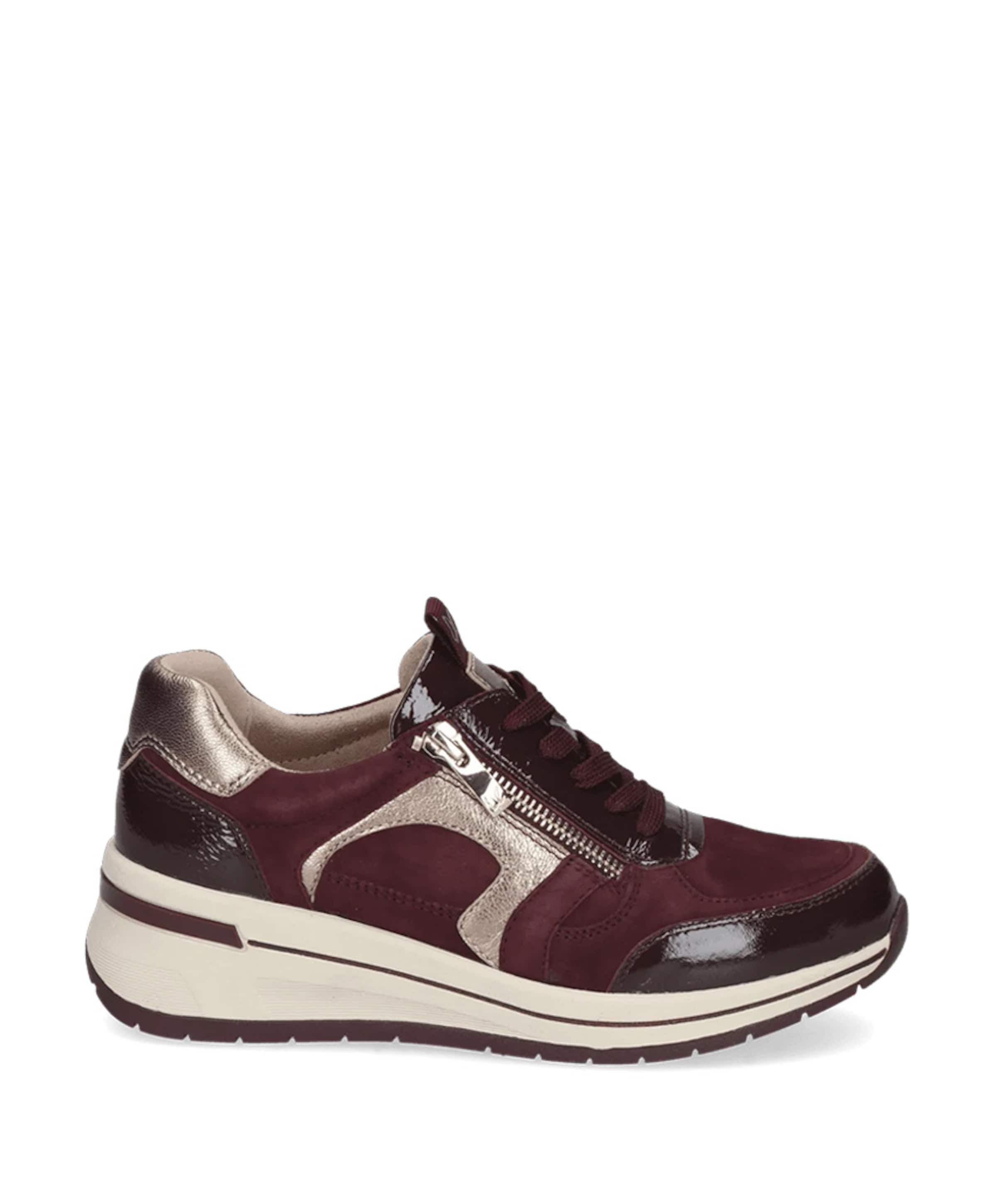 Caprice Lace-up dames sneakers bordeaux