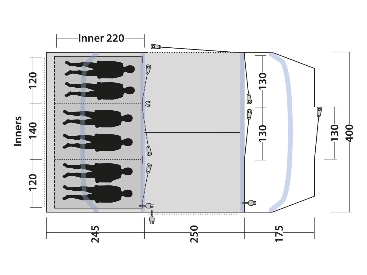 Outwell Sacramento 6 Air tunneltent