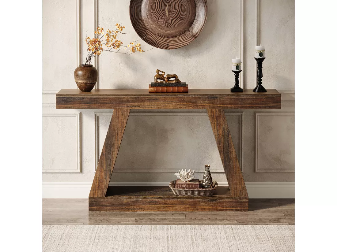 Table Console, Table d'entrée, 140 x 30 x 80 cm, Table d'appoint, Table de Couloir, Table Console avec Espace de Rangement dans l'entrée