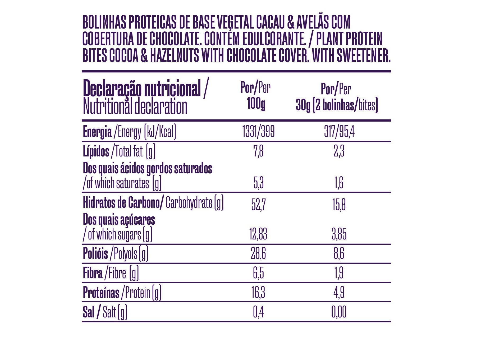 BITE PROTEICA BETTERY CACAU AVELA 30G