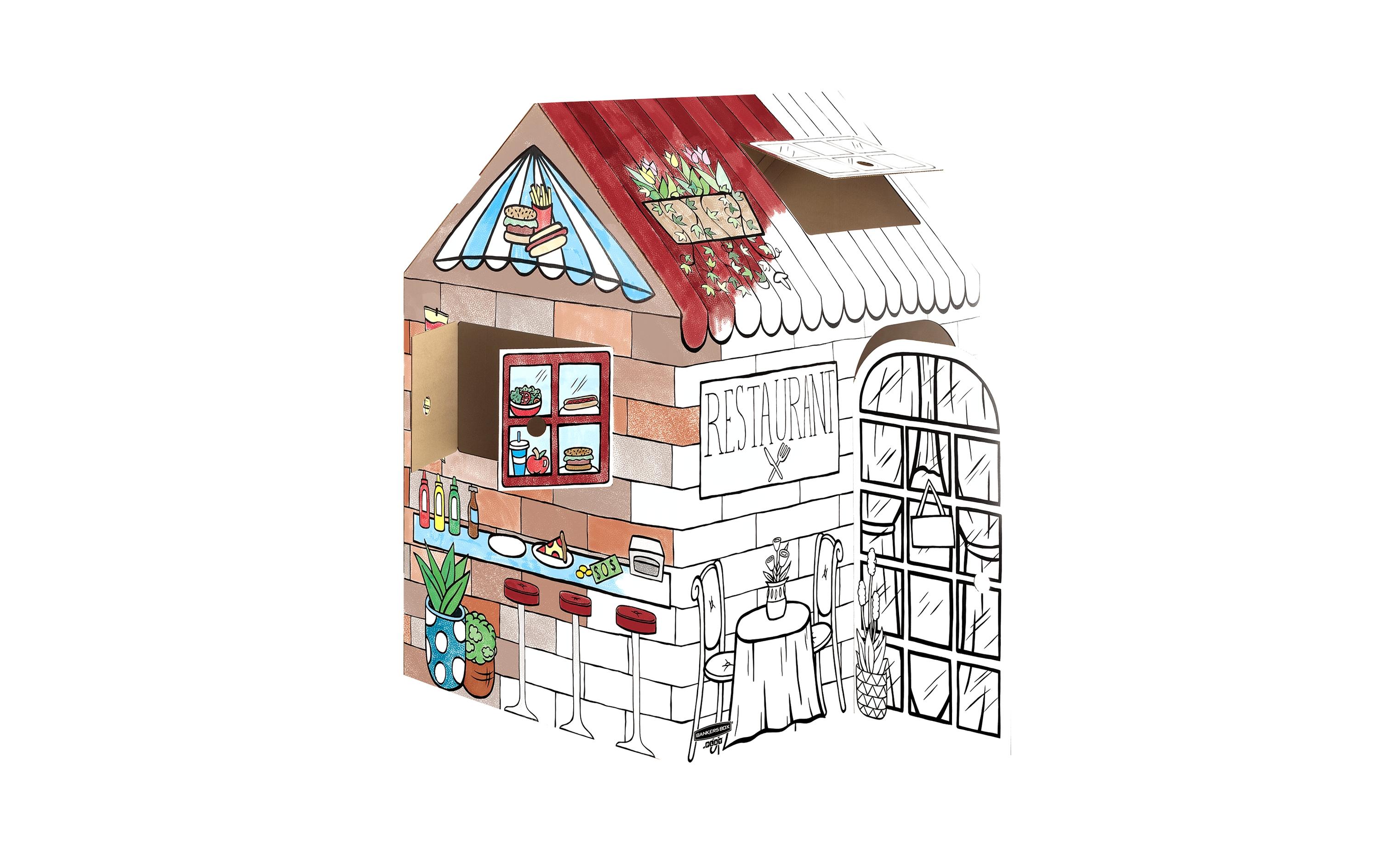 Ausmal-Spielhaus Candyshop 121.3 x 96.5 x 81.3 cmSpielhaus zum Ausmalen