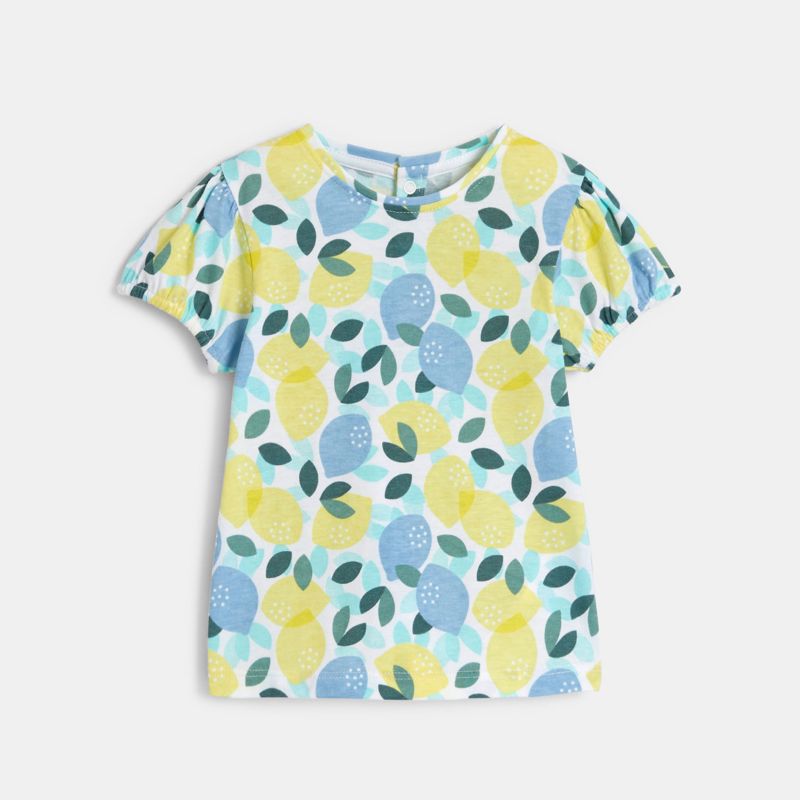 T-shirt citrons bleu bébé fille Gris ou noir