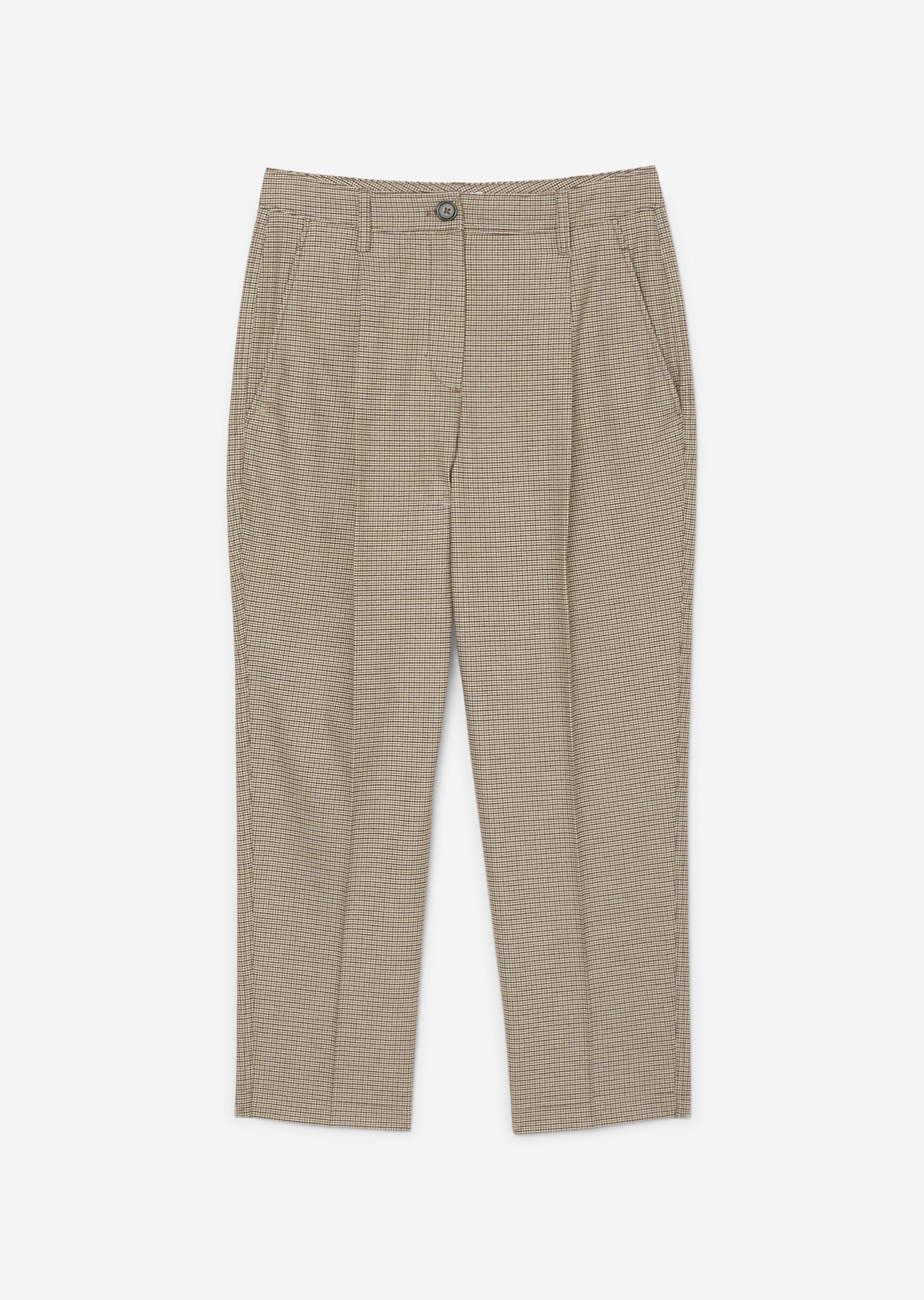 Feingemusterte Flanell-Chino tapered mit reycelten Materialien