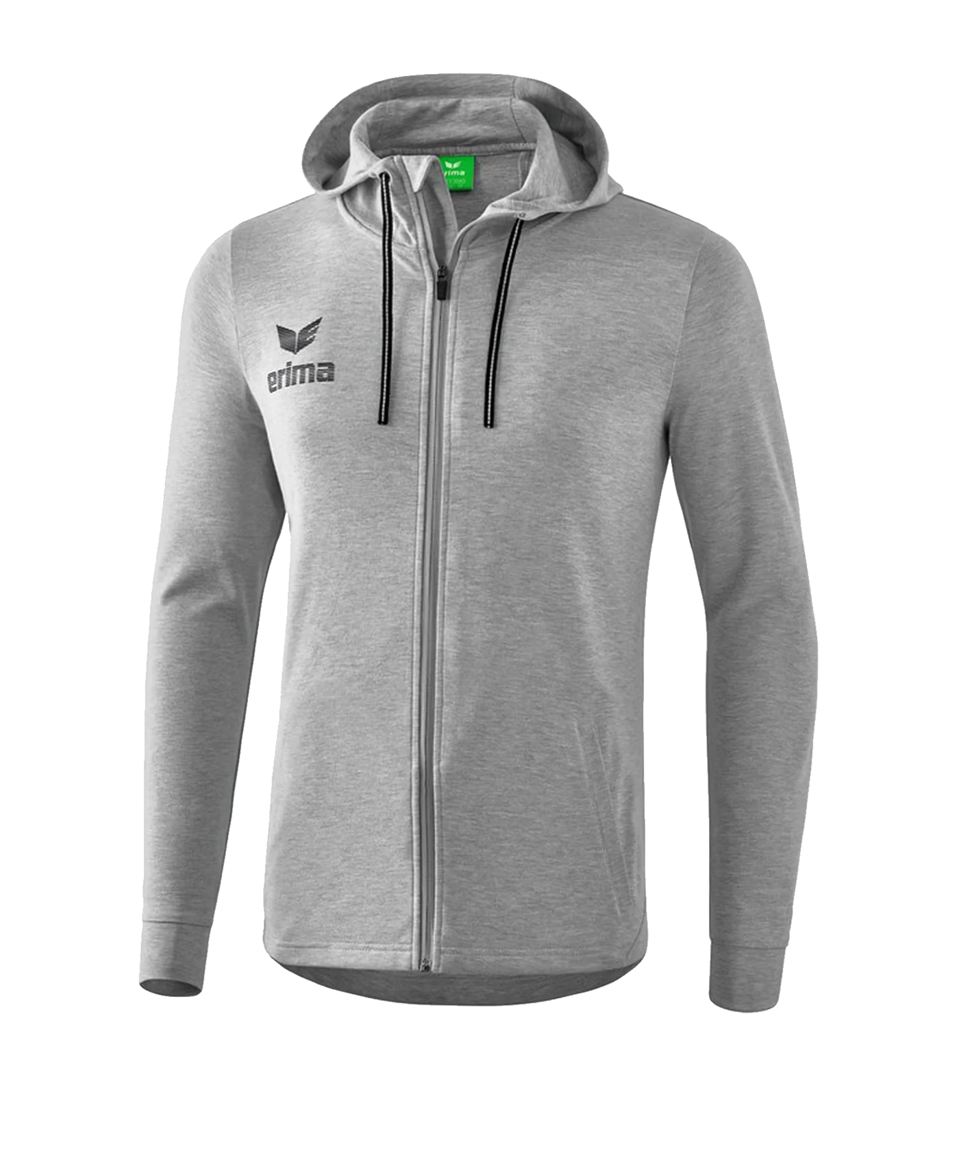 Erima Essential Kapuzenjacke Kids Grau Schwarz