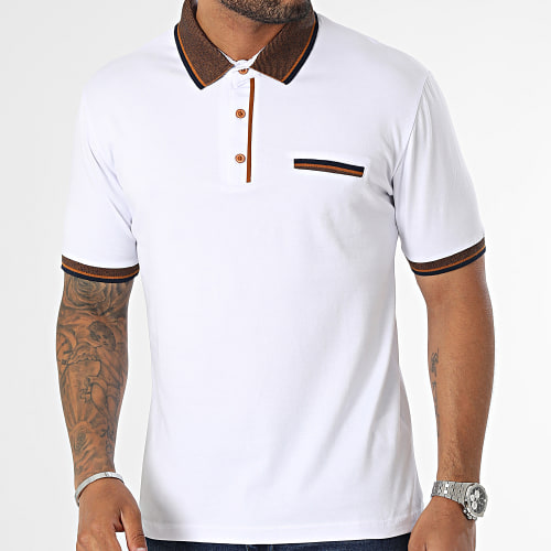 Polo Manches Courtes Blanc