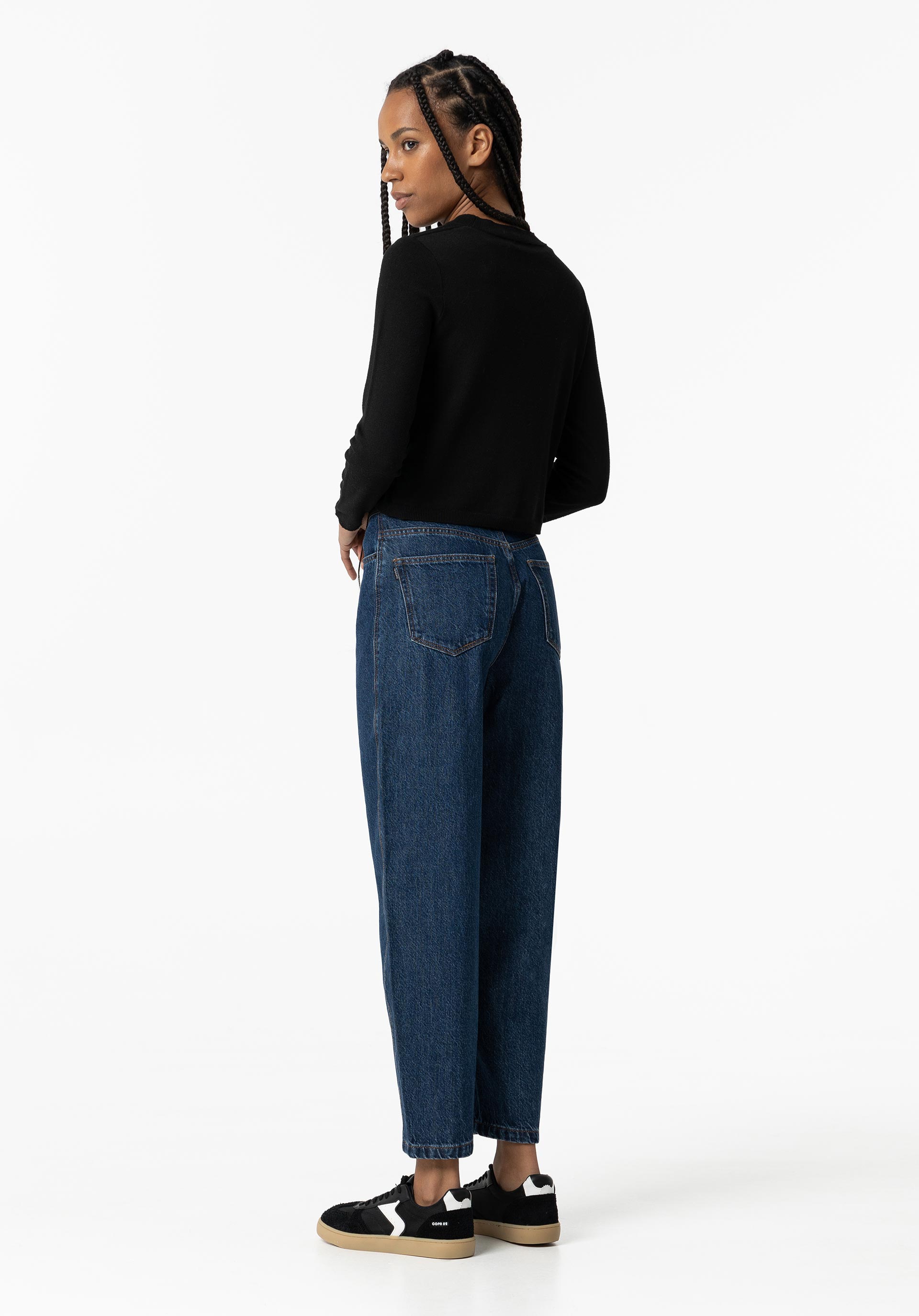 Jeans Balloon Cintura Alta com Polipele