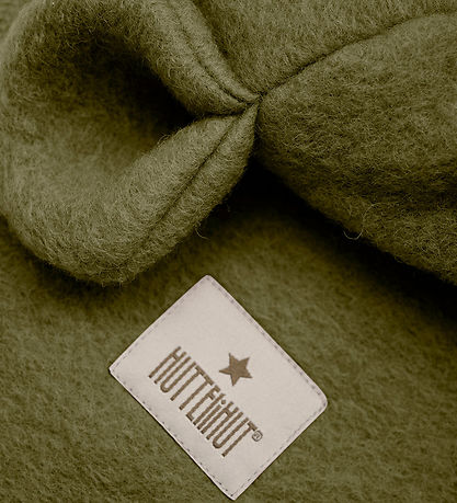 Huttelihut Elefanthue - Uld - 2-lags - Deep Lichen Green m. ?rer