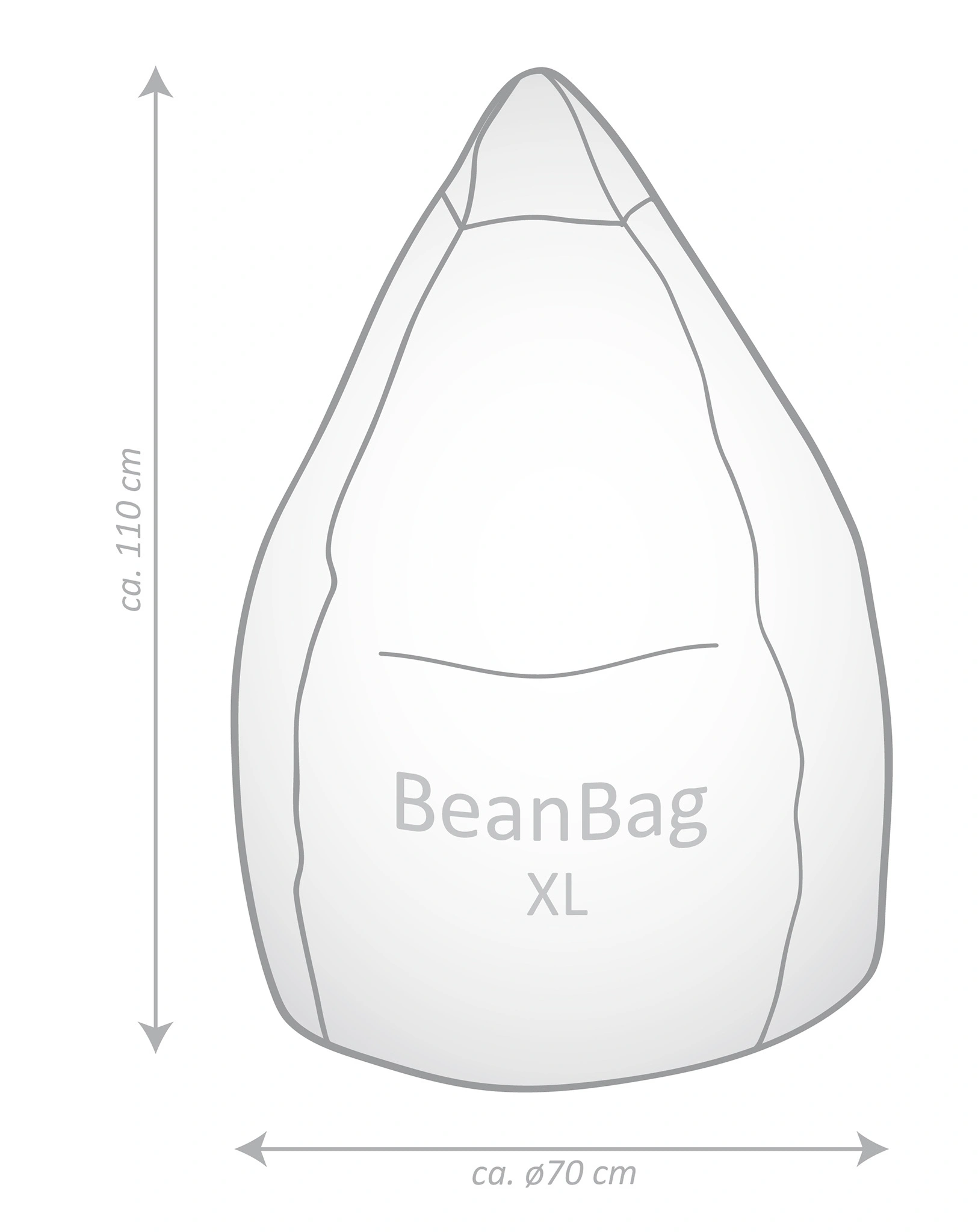 Sitzsack BeanBag EASY XL (Farbe: anthrazit)