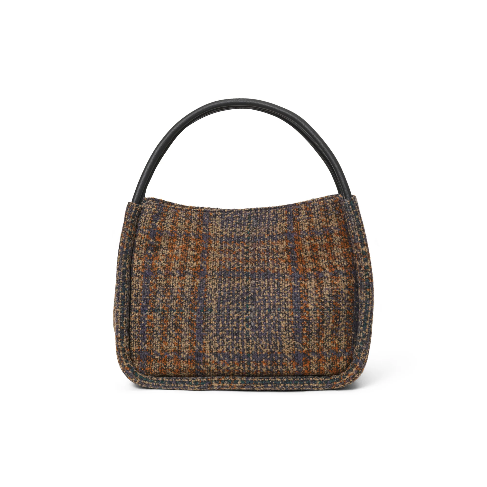 DAY ET  Woolen Check Small shopper - Major Brown