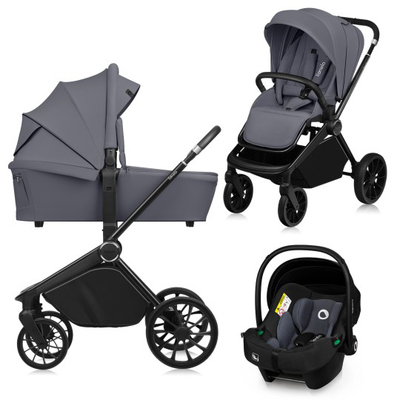Lionelo MIKA Plus 3-in-1 Duovogn, Grey Stone