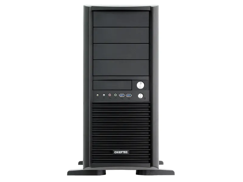 Chieftec UNC-410S-B-U3-OP - Rack-monterbar 4U - ATX - ingen strømforsyning - sort - USB