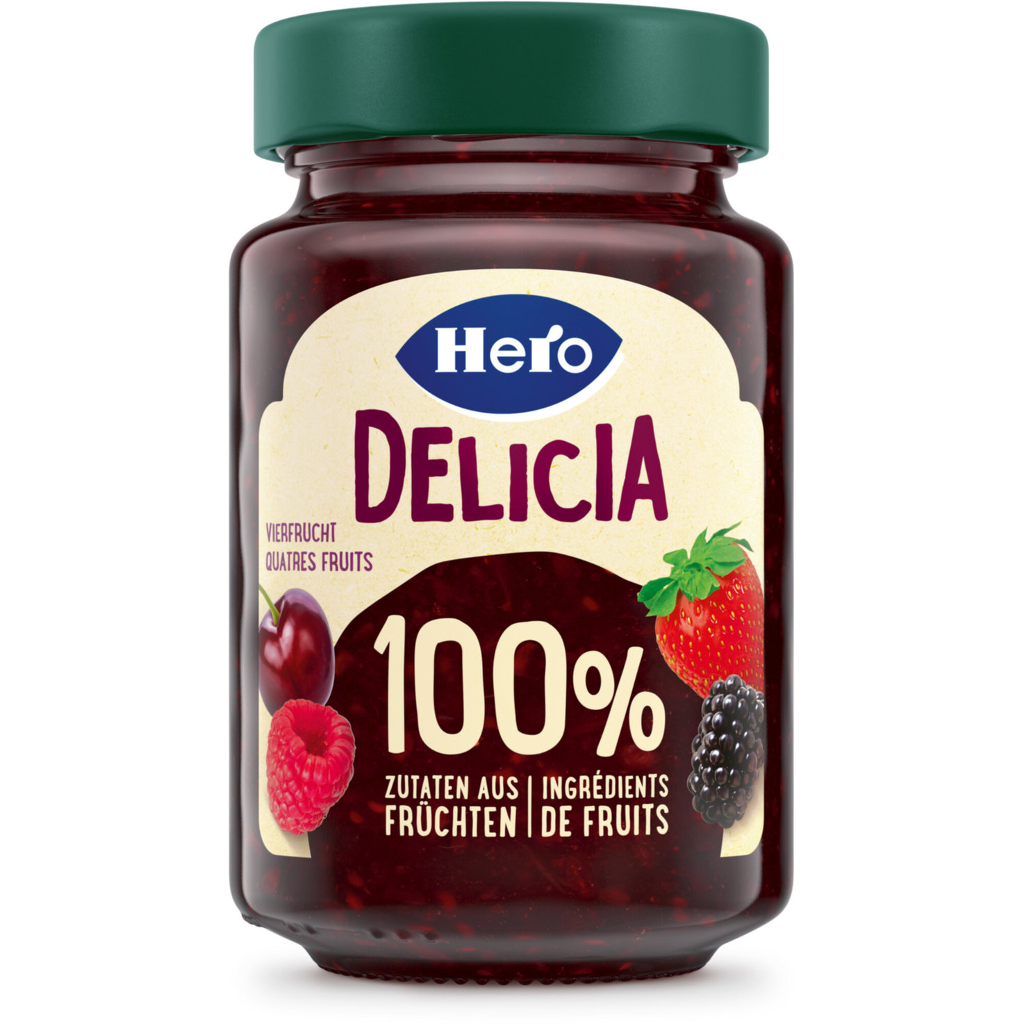 Hero Fruchtaufstrich Delicia 100% Vierfrucht