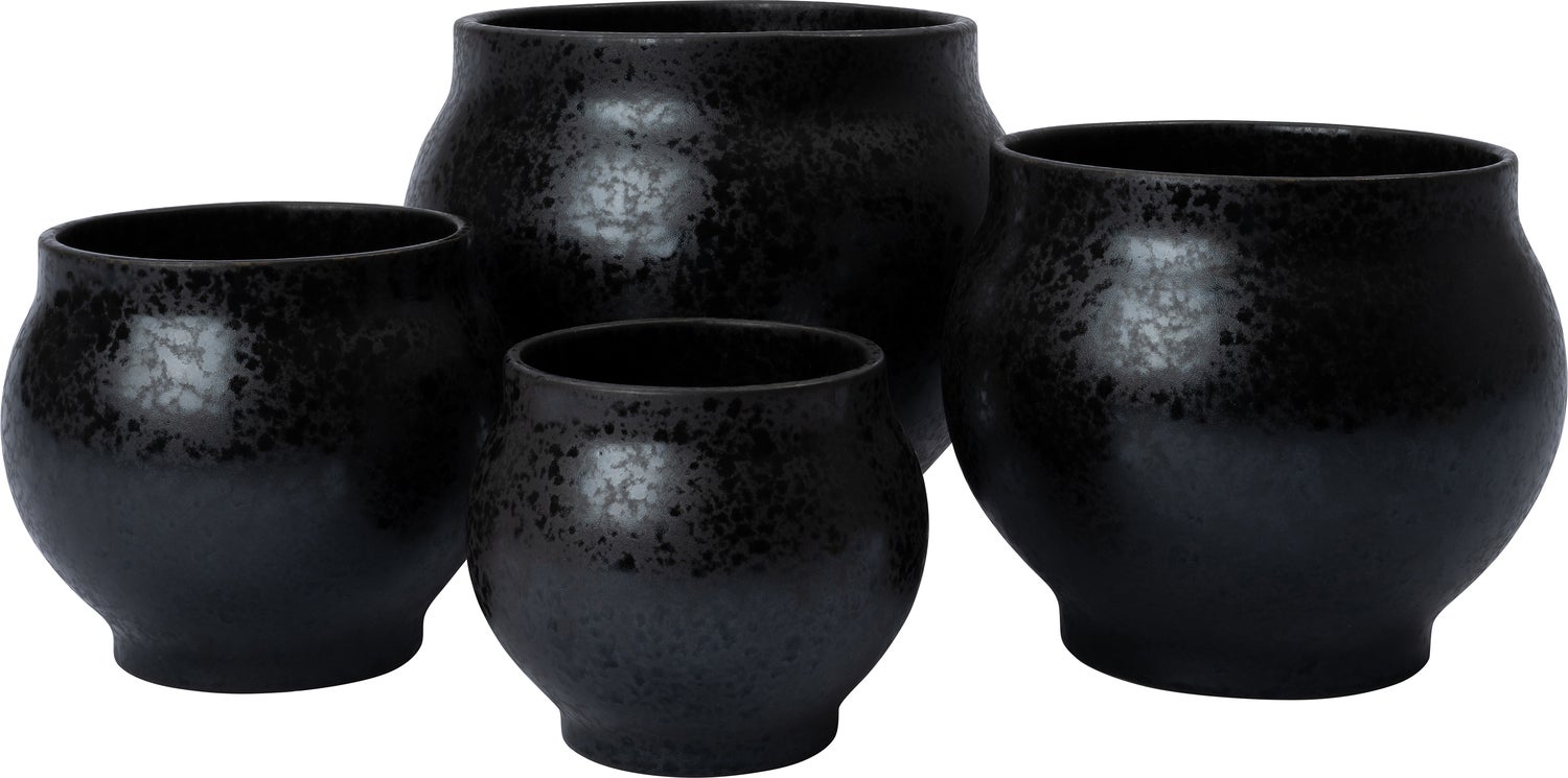 Intratuin bloempot Jizz zwart D 21,5 H 18 cm