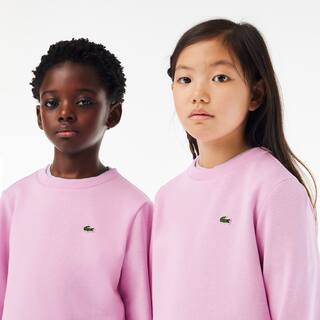 Sweatshirt enfant Lacoste en molleton de coton biologique Pullovers & Sweatshirts - Rose - Lacoste - Enfant