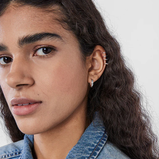 Pendientes aro osso de prata TOUS Basics