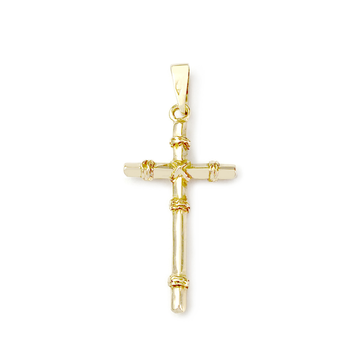 Pendentif croix d'occasion or 750 jaune