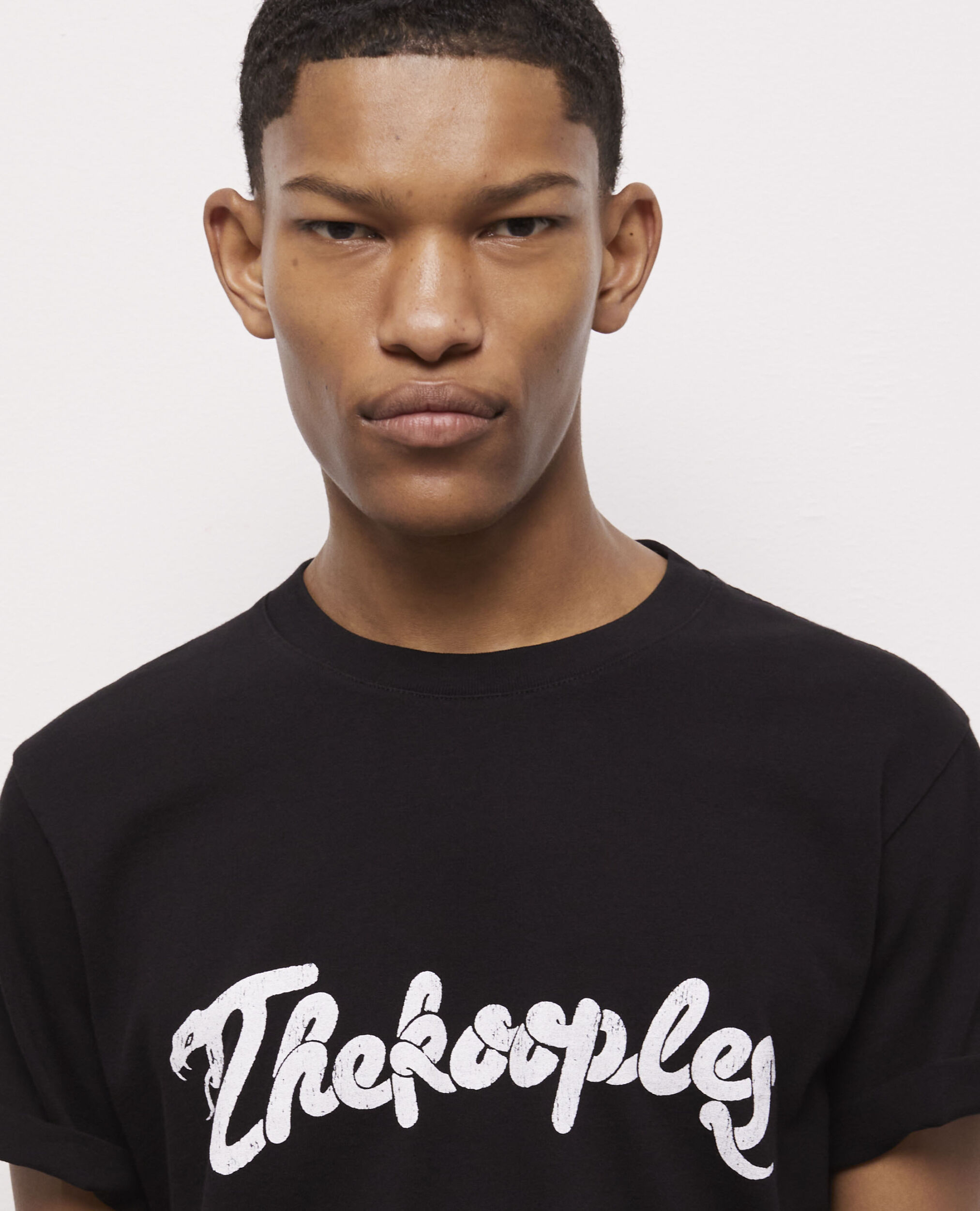 T-shirt noir sérigraphié Snake logo