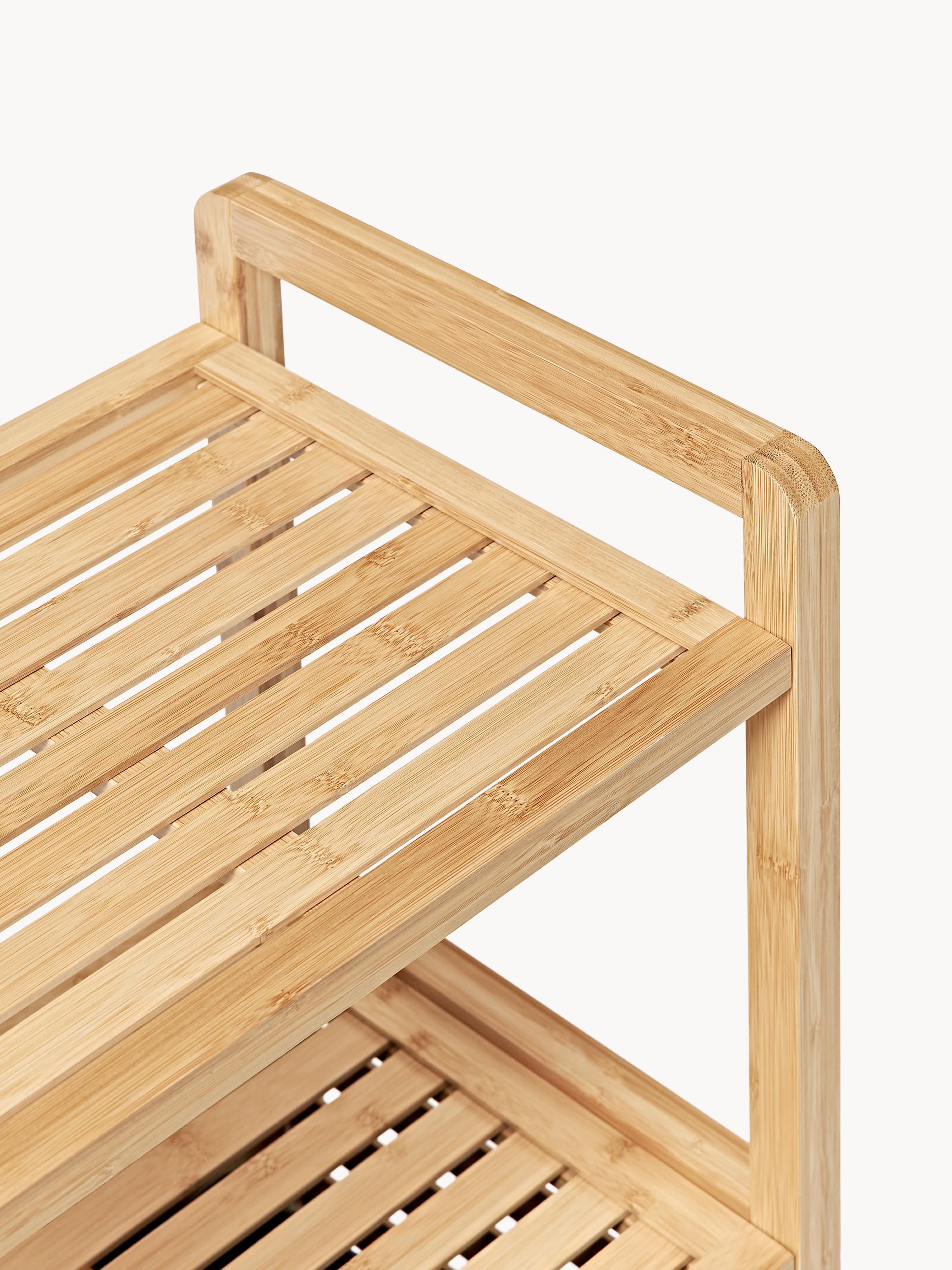 Bamboe badkamerplank Kit met wasmanden