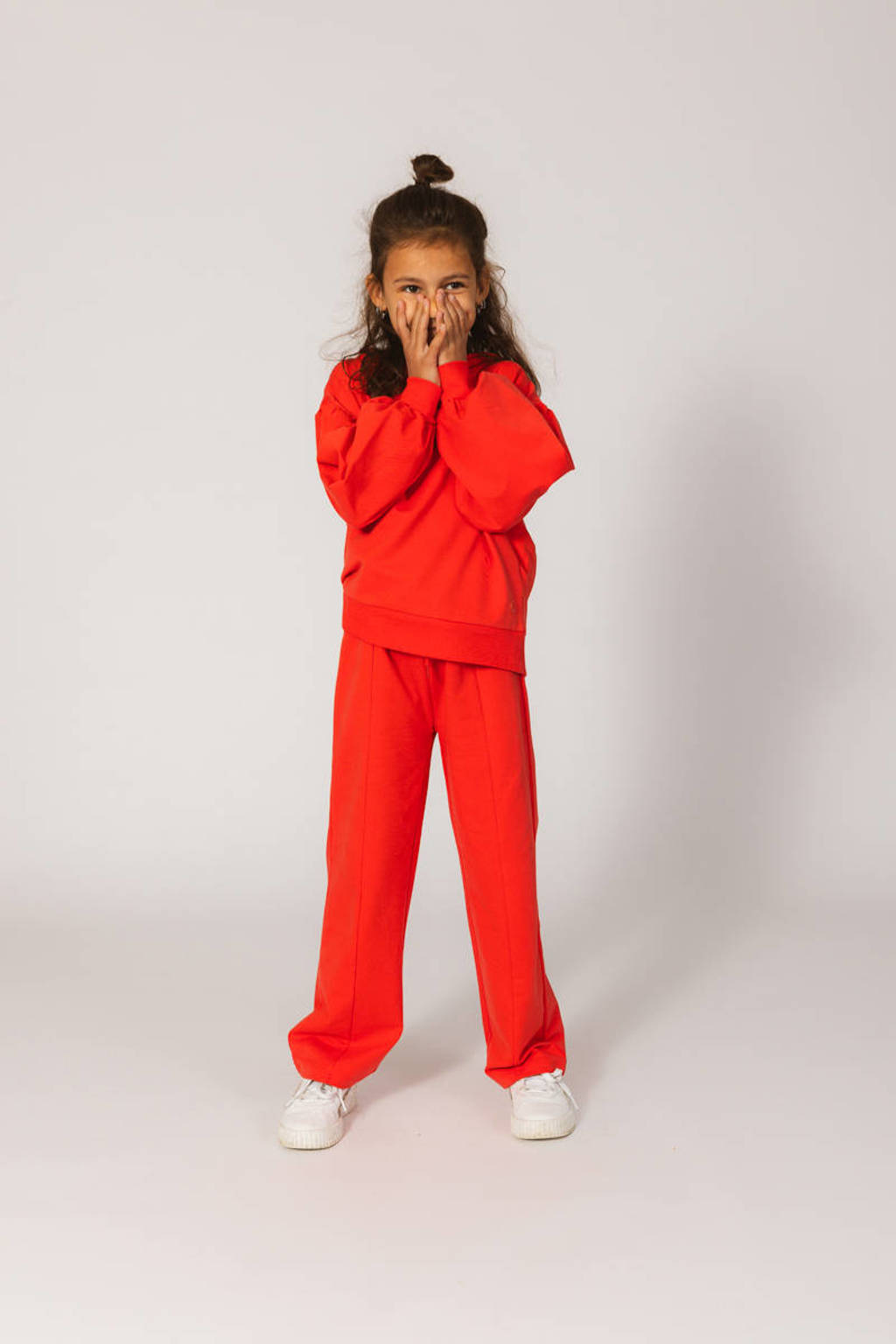 Quapi straight fit broek WINA rood